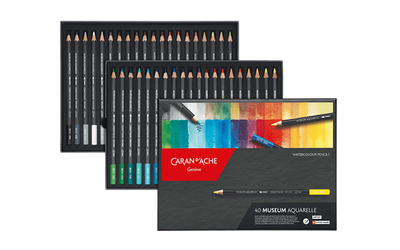 CaranD`ache Artist Aquarelle Museum Pencil Set Of 40 (3510.340) | Reliance Fine Art |Sketching Pencils Sets