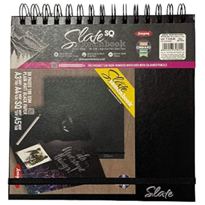 Anupam Oxfort Sketch Black Drawing Book Wireo Slate -A4 | Reliance Fine Art |