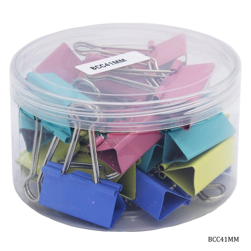 Binder Clips Colour 41mm 24pcs Box (BCC41MM) | Reliance Fine Art |Art Tools & Accessories