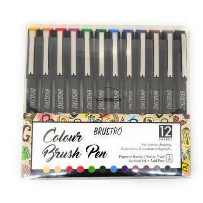 Buy BRUSTRO Metallic Brush Pens - Soft Brush Tip Set of 10 Colors