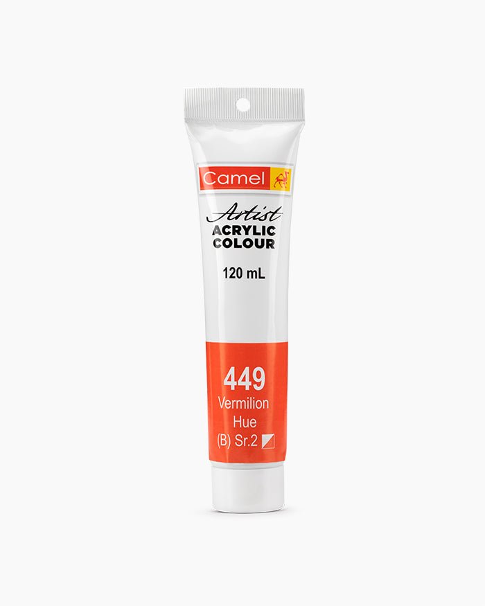 Camel Acrylic 120ml 449 vermillion hue | Reliance Fine Art |Acrylic PaintsCamel Acrylic Paint 120 MLCamel Artist Acrylic Paint