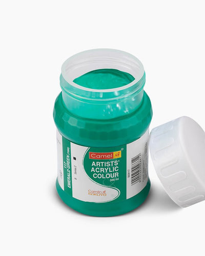 Camel Acrylic 500ml 117 Emerald Green | Reliance Fine Art |Camel Artist Acrylic Paint