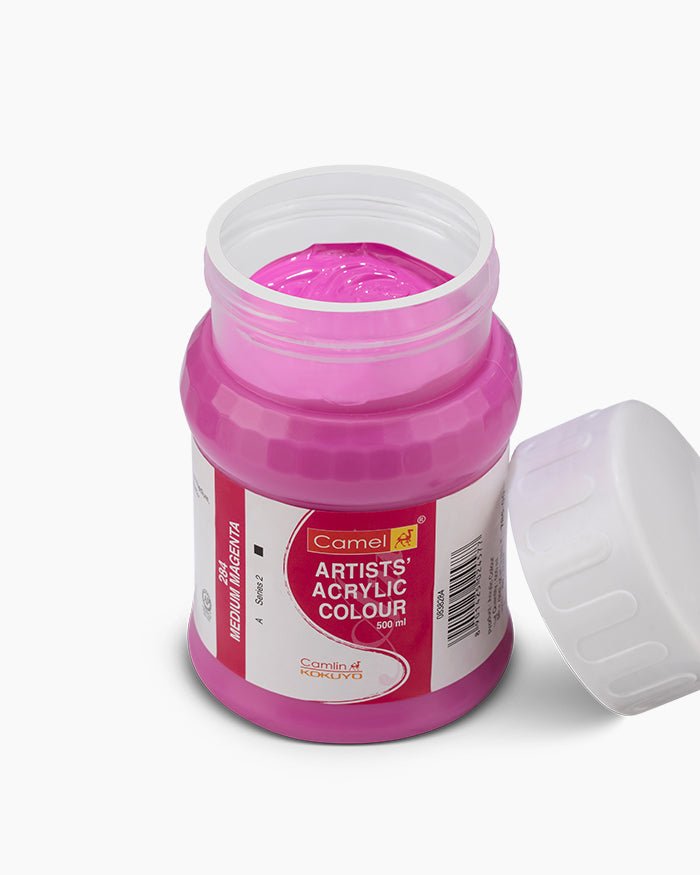 Camel Acrylic 500ml 284 Medium Magenta | Reliance Fine Art |Camel Artist Acrylic Paint