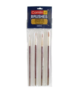 CAMEL BRUSH SET OF 4 SYNTHETIC ROUND 66/4SET | Reliance Fine Art |Brush Sets