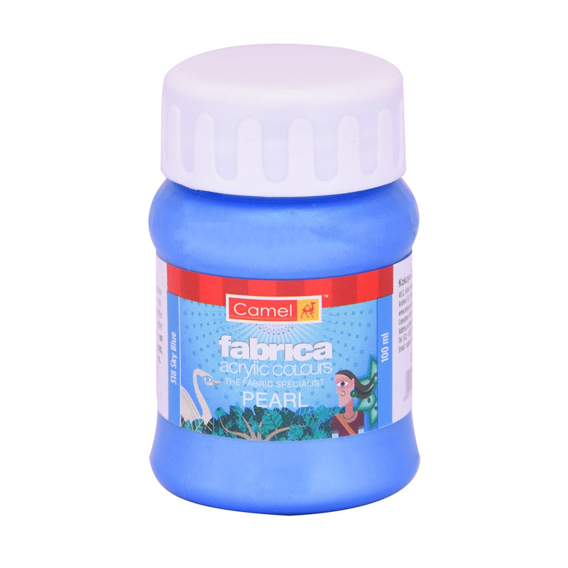 Camel Fabrica Acrylic Color 500ML Pearl Sky Blue 318 | Reliance Fine Art |Acrylic Paints