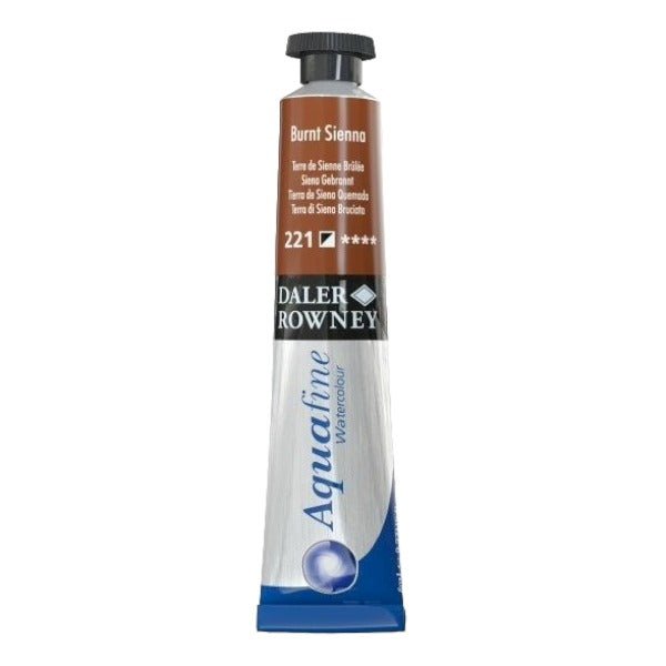 Daler-Rowney Aquafine Watercolour - 8ml - Burnt Sienna (221) | Reliance Fine Art |Daler Rowney Aquafine Watercolor TubesWater ColorWatercolor Paint