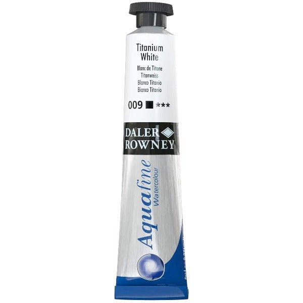 Daler-Rowney Aquafine Watercolour - 8ml - Titanium White (009) | Reliance Fine Art |Daler Rowney Aquafine Watercolor TubesWater ColorWatercolor Paint