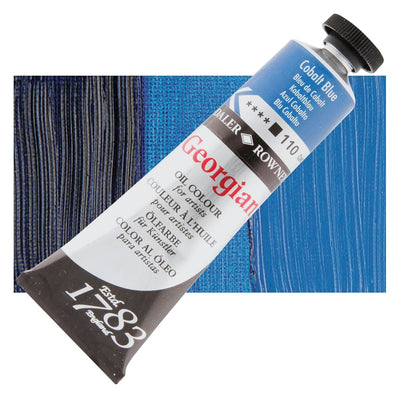 Daler Rowney Georgian Oil 38 ML Cobalt Blue Hue (111) | Reliance Fine Art |Daler & Rowney Georgian Oil ColoursOil Paints