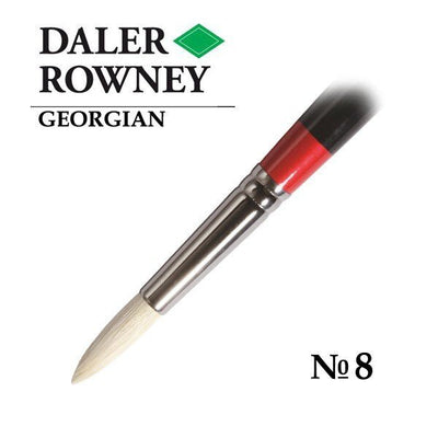 Daler-Rowney Georgian Round Brush G24/Size 8 | Reliance Fine Art |Daler Rowney Georgian BrushesOil BrushesOil Paint Brushes