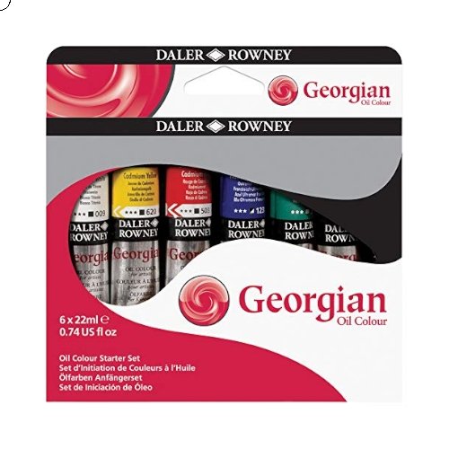 Daler & Rowney Georgian Studio Oil Colour Set (6 Shadesx22 ml) | Reliance Fine Art |Oil Paint SetsPaint Sets