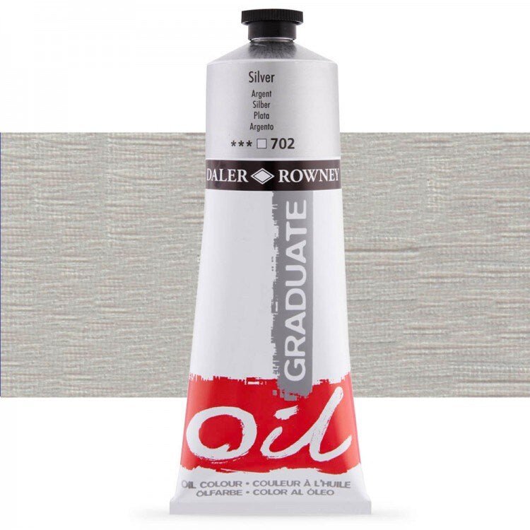 Daler Rowney Graduate Oil Silver 38 ML | Reliance Fine Art |Georgian Oil 38 MLOil Paints