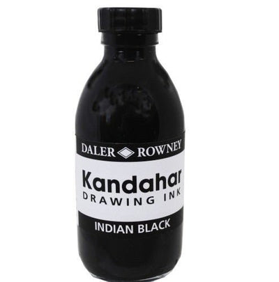 Daler Rowney Kandahar Ink Indian Black 175 ML (144175028) | Reliance Fine Art |Calligraphy & Lettering