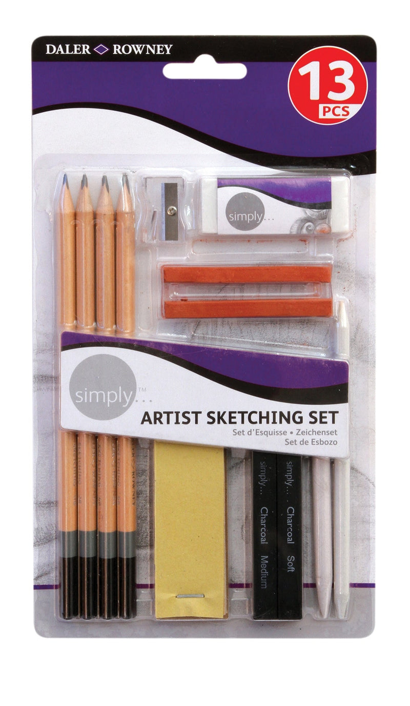 Daler Rowney Simply 13 Piece Artist Sketching Set (644200000) | Reliance Fine Art |