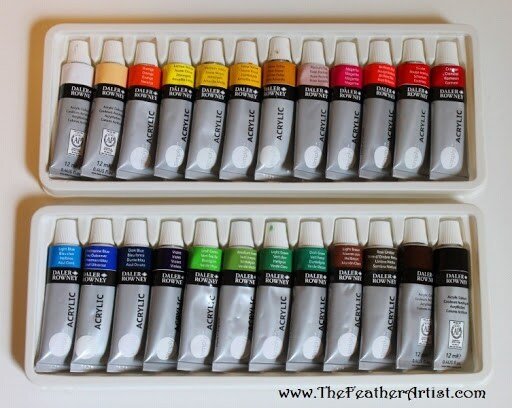 Daler & Rowney Simply Acrylic Colour Set of 24 (12 ML) | Reliance Fine Art |Acrylic Paint SetsPaint Sets