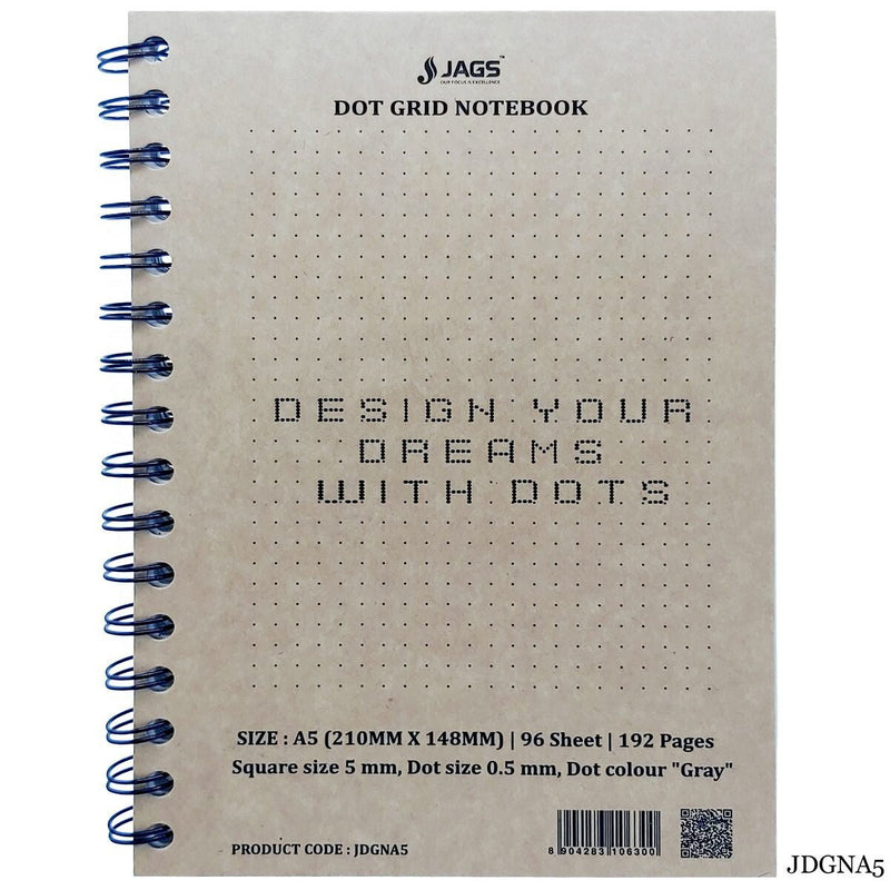 Dot Grid Notebook Spiral A5 (JDGNA5) | Reliance Fine Art |Art PadsSketch Pads & Papers