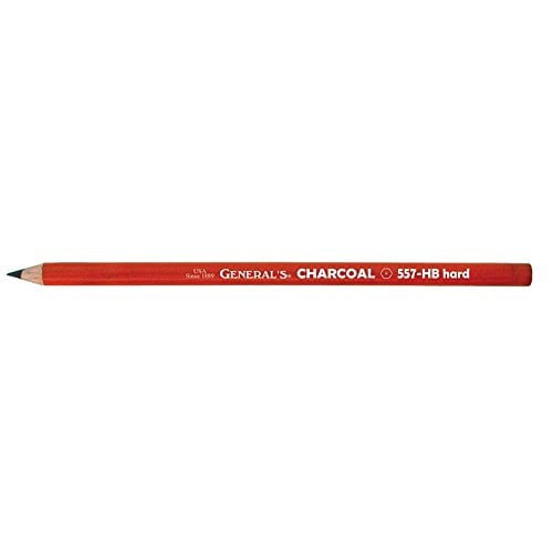 Generals Charcoal Sketching Pencil HB Hard Single (L-557-HB) | Reliance Fine Art |Individual Charcoal & Graphite Pencils