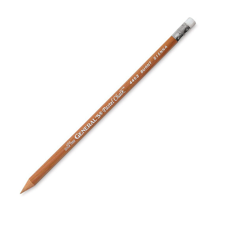 Generals Pastel Chalk Pencil Burnt Sienna Single (L-4453) | Reliance Fine Art |Individual Charcoal & Graphite Pencils