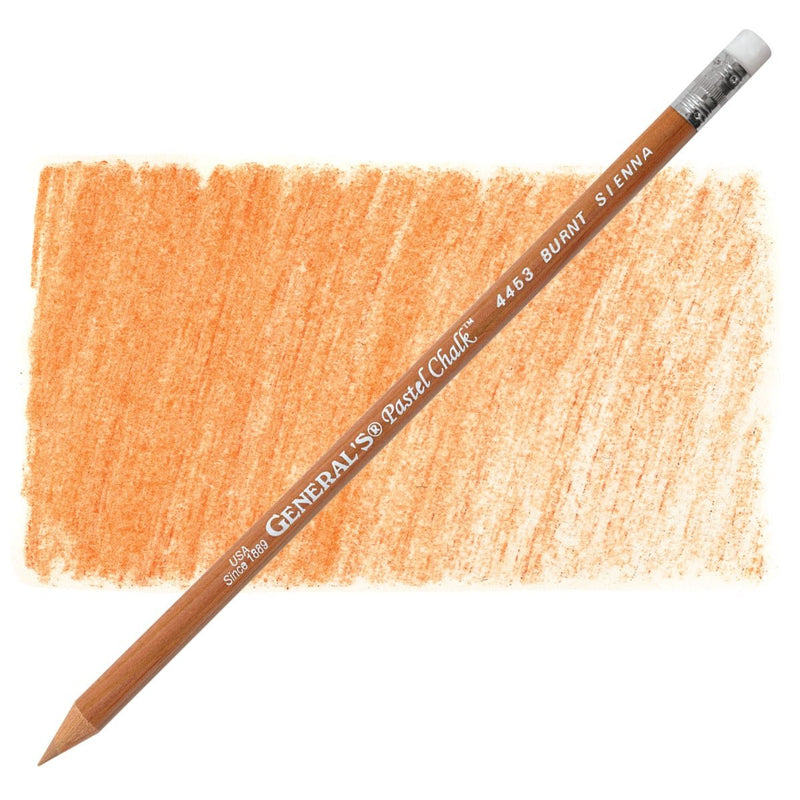 Generals Pastel Chalk Pencil Burnt Sienna Single (L-4453) | Reliance Fine Art |Individual Charcoal & Graphite Pencils