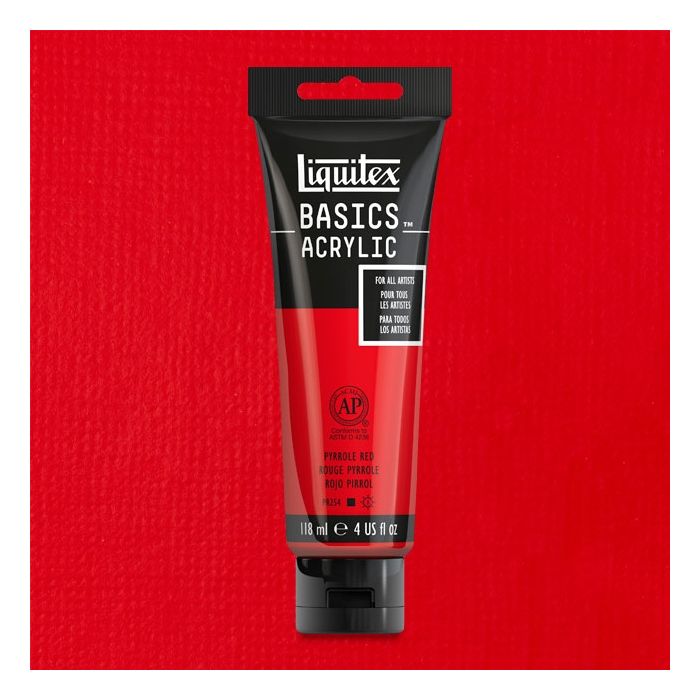 Liquitex Basics Acrylic 118ML 321 Pyrrole Red | Reliance Fine Art |Acrylic PaintsLiquitex Basics Acrylic Paint 118 ML