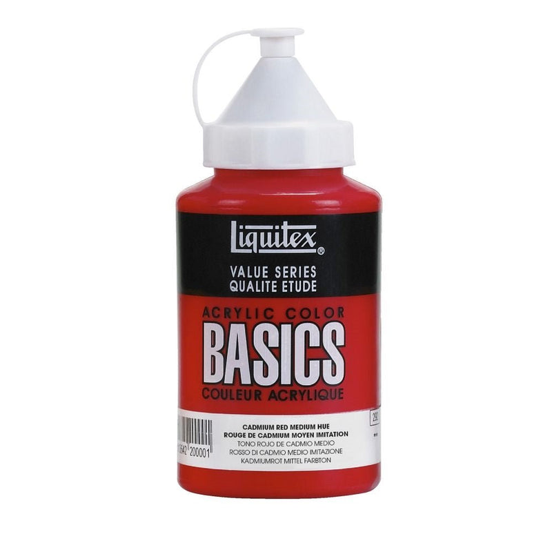 Liquitex Basics Acrylic 400ml Jar Cadmium Red Medium (151) | Reliance Fine Art |Acrylic PaintsLiquitex Basics Acrylic Paint 946 ML