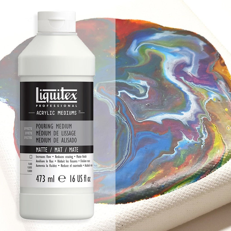 Liquitex Matte Pouring Medium 437 ML | Reliance Fine Art |Acrylic Mediums & VarnishesResin and Pouring Mediums & Sets