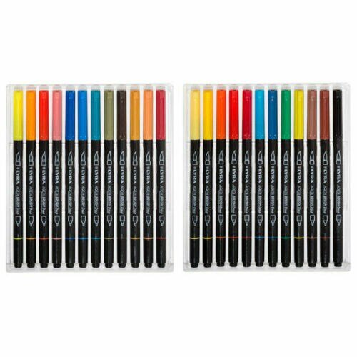 Lyra Aqua Brush Duo Double Ended Brush Pen Set of 24 ((L6521240)) | Reliance Fine Art |Illustration Pens & Brush Pens