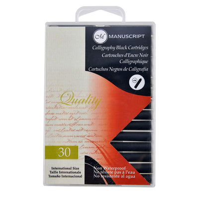 Manuscript Cartridge Black pack of 30 | Reliance Fine Art |Calligraphy & Lettering