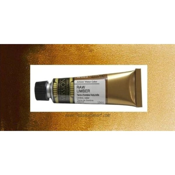 Mission Gold Watercolor 15ml - Raw Umber (W563) Series A | Reliance Fine Art |Mijello Mission Gold WatercolorWater ColorWatercolor Paint