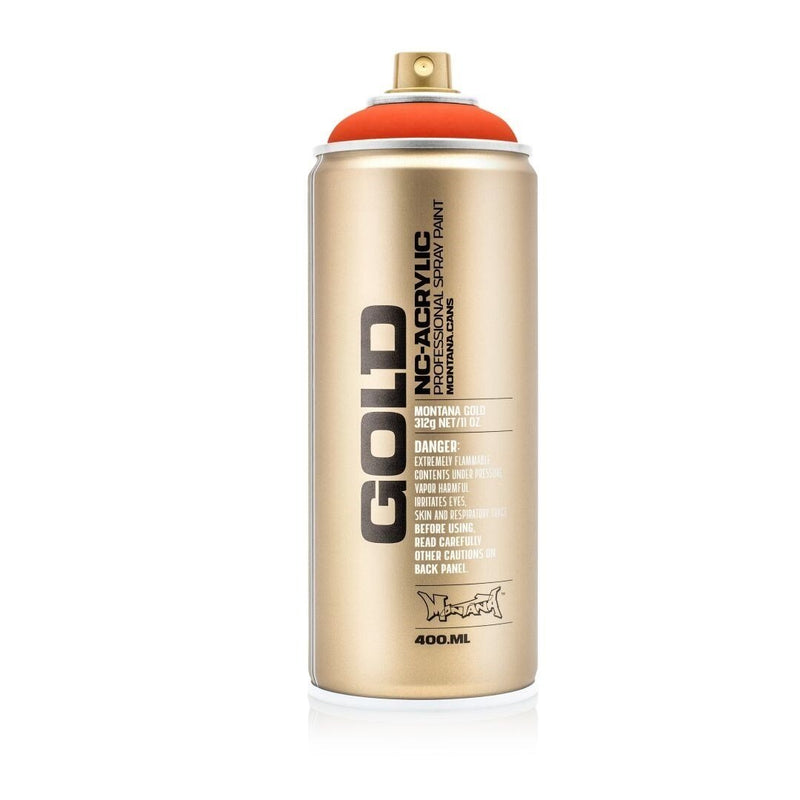 Montana Gold Acrylic Spray Paint 400 MLFluorescent Power Orange (F2000) | Reliance Fine Art |Spray Paint