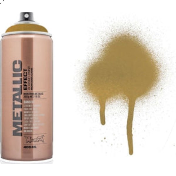 MONTANA METALLIC EFFECT SPRAY PAINT 400ML - AZTEC GOLD (EMC1030) | Reliance Fine Art |Spray Paint