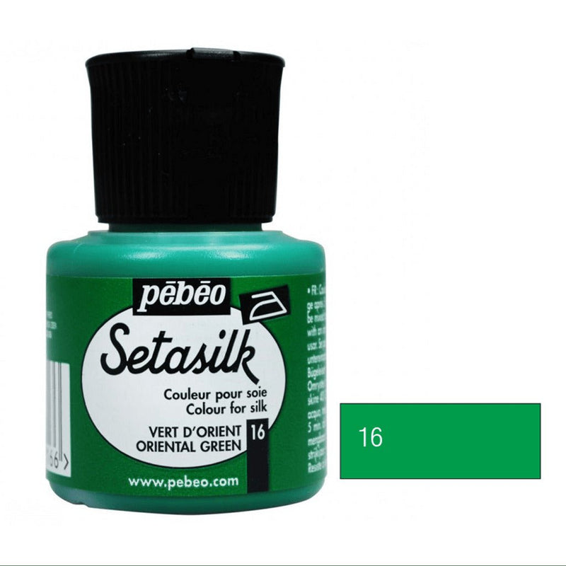 Pebeo Setasilk 45 ML Oriental Green (16) | Reliance Fine Art |Glass & Silk ColoursPebeo Setasilk Silk Colours