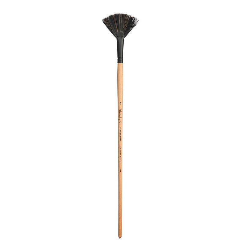 Princeton Catalyst Polytip Brush Synthetic Fan Long Handle Size 6 (P6400FN6),Brush for Acr n Oil | Reliance Fine Art |Oil BrushesOil Paint BrushesPrinceton Catalyst Polytip Brushes