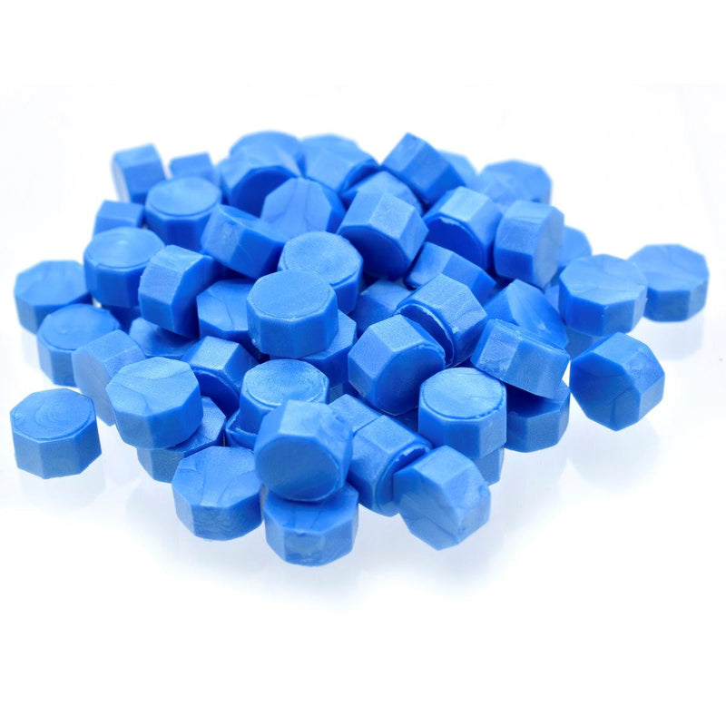 Sealing Wax Beads - Metallic Blue (CWB207) Pack of 70-75 beads-25gms | Reliance Fine Art |Wax Beads