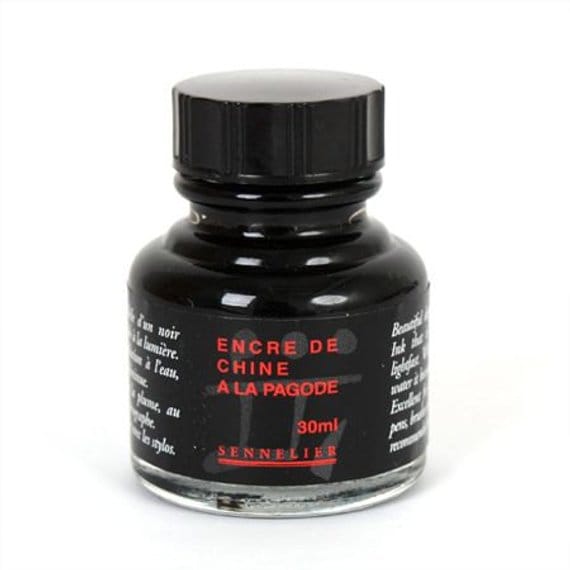 Sennelier Indian Black Ink 30ml | Reliance Fine Art |Calligraphy & Lettering