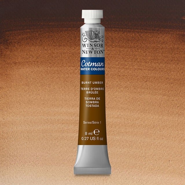 Winsor & Newton Cotman Water Colour 8ML BURNT UMBER | Reliance Fine Art |Water ColorWatercolor PaintWinsor & Newton Cotman Watercolour