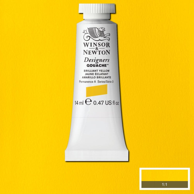 Winsor Newton Designer Gouache Brilliant Yellow 14 ML S3 | Reliance Fine Art |Gouache PaintsWinsor & Newton Designer Gouache