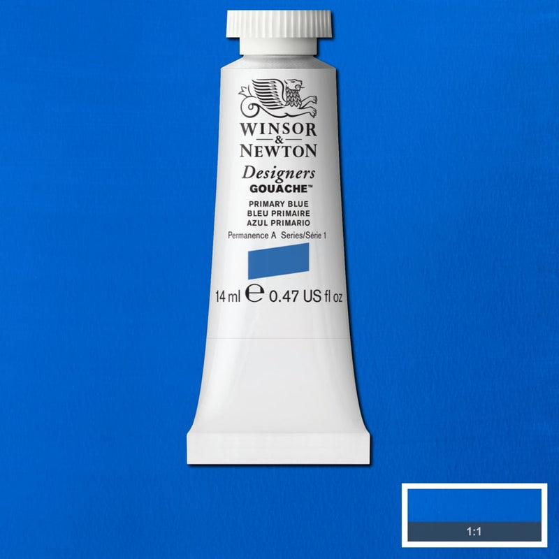 Winsor Newton Designer Gouache Primary Blue 14 ML S1 | Reliance Fine Art |Gouache PaintsWinsor & Newton Designer Gouache