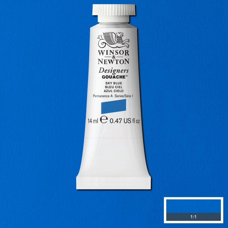 Winsor Newton Designer Gouache Sky Blue 14 ML S1 | Reliance Fine Art |Gouache PaintsWinsor & Newton Designer Gouache