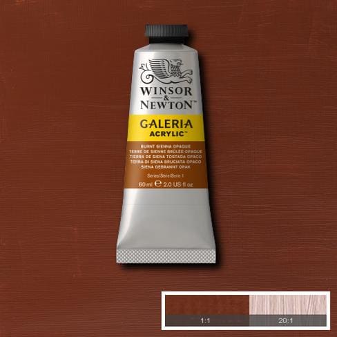 Winsor & Newton Galeria Acrylic 60ML Burnt Sienna Opaque | Reliance Fine Art |Acrylic PaintsWinsor Newton Galeria Acrylic Paint