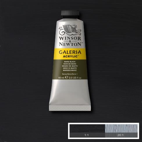 Winsor & Newton Galeria Acrylic 60ML Mars Black | Reliance Fine Art |Acrylic PaintsWinsor Newton Galeria Acrylic Paint