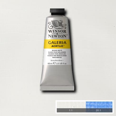 Winsor & Newton Galeria Acrylic 60ML Mixing White | Reliance Fine Art |Acrylic PaintsWinsor Newton Galeria Acrylic Paint