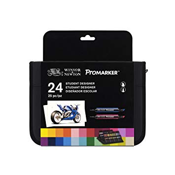 Winsor & Newton Promarker 24 in Wallet Student Set | Reliance Fine Art |Markers